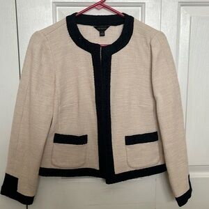 Ann Taylor jacket cream and navy